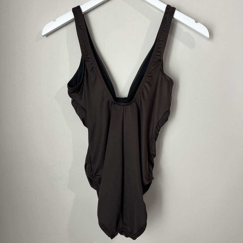 Miraclesuit Treasure Island Embellished One Piece Swimsuit Size 8 Brown Slimming - Picture 6 of 10